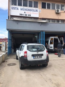 DACIA DUSTER Çeki Demiri kancası takma montajı ve araç proje usta mühendislik ANKARA DA Usta mühendislik 05323118894