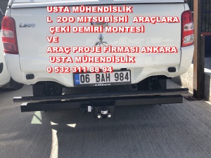 L 200 MITSUBISHI çeki demiri takma montajı ve araç proje firması Usta mühendislik/Araç proje firması Usta Mühendislik 05323118894