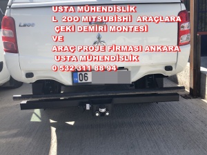 L 200 MITSUBISHI KAMYONET PICK UP ÇEKİ DEMİRİ TAKMA MONTAJI VE ARAÇ FİRMASI ANKARA USTA MÜHENDİSLİK 05323118894