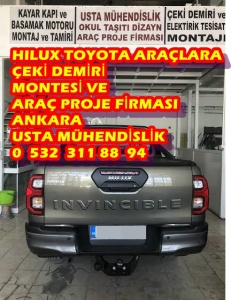 toyta hılux Çeki Demiri kancası takma montajı ve araç proje usta mühendislik ANKARA DA usta mühendislik
