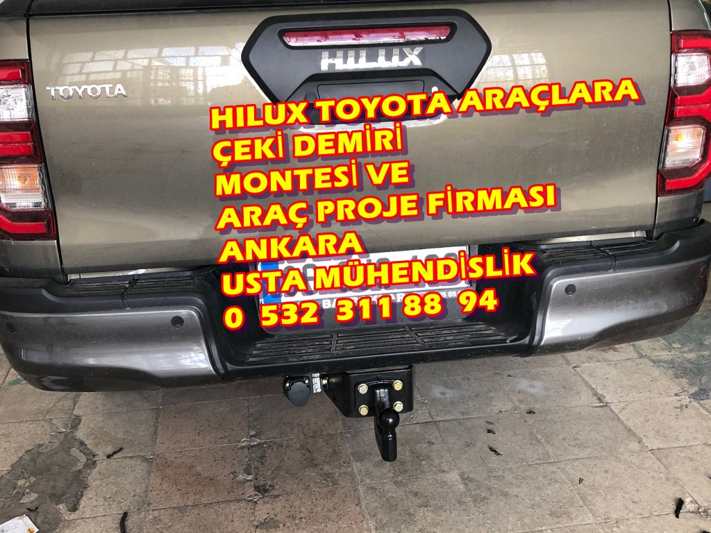 toyta hılux Çeki Demiri kancası takma montajı ve araç proje usta mühendislik ANKARA DA usta mühendislik