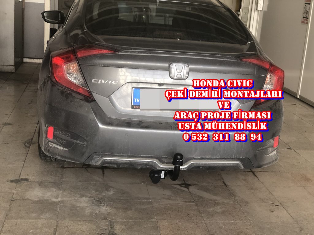 honda cıvıc araçlara Çeki demiri montajı ve araç projesi ankara usta mühendislik 05323118894