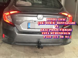 honda cıvıc araçlara Çeki demiri montajı ve araç projesi ankara usta mühendislik