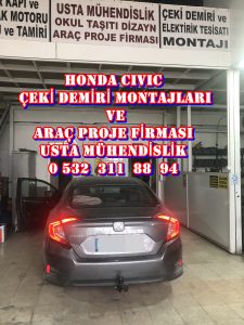 honda cıvıc araçlara Çeki demiri montajı ve araç projesi ankara usta mühendislik 05323118894