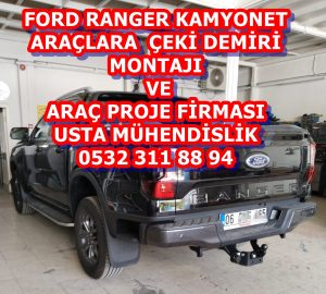 FORD RANGER çeki demiri montajı ankara ve araç proje firması usta mühendislik ankara USTA MÜHENDİSLİK 05323118894