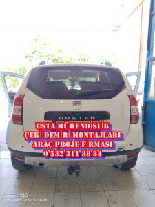 DACIA DUSTER Çeki Demiri kancası takma montajı ve araç proje usta mühendislik ANKARA DA Usta mühendislik 05323118894