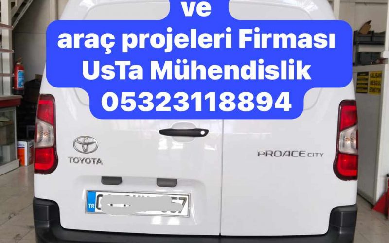 toyota proace cıty kamyonte çeki demiri montaj ve fiyatı maliyeti ankara araç projesi usta mühendislik ankara 05323118894