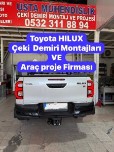 TOYOTA HILUX Pıck-Up Kamyonet araçlara Çeki demiri montajı ve araç proje Ankara05323118894