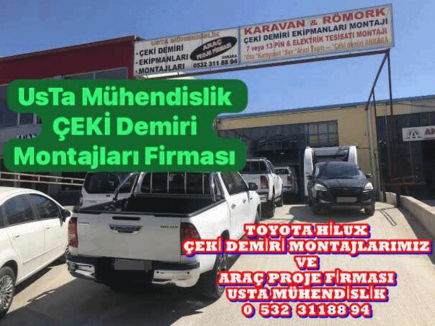 kamyonet çeki demri ankara çeki demiri montajı ve araç proje ankara,