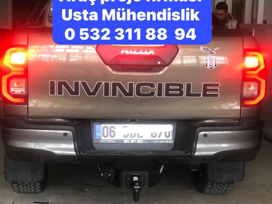 TOYOTA HILUX Pıck-Up Kamyonet araçlara Çeki demiri montajı ve araç proje Ankara05323118894